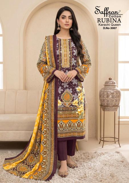 Saffron rubina vol-3 dress materials wholesale whats up numbers